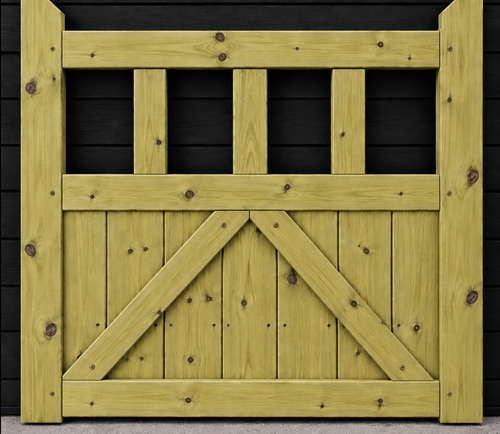 Cottage Style Wooden Garden Gate – Pressure Treated Timber - 3 FOOT