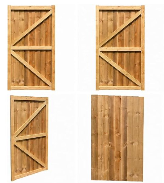 Flat Top Feather Edge Garden Gate 180 cm High(6ft) Pressure Treated Timber
