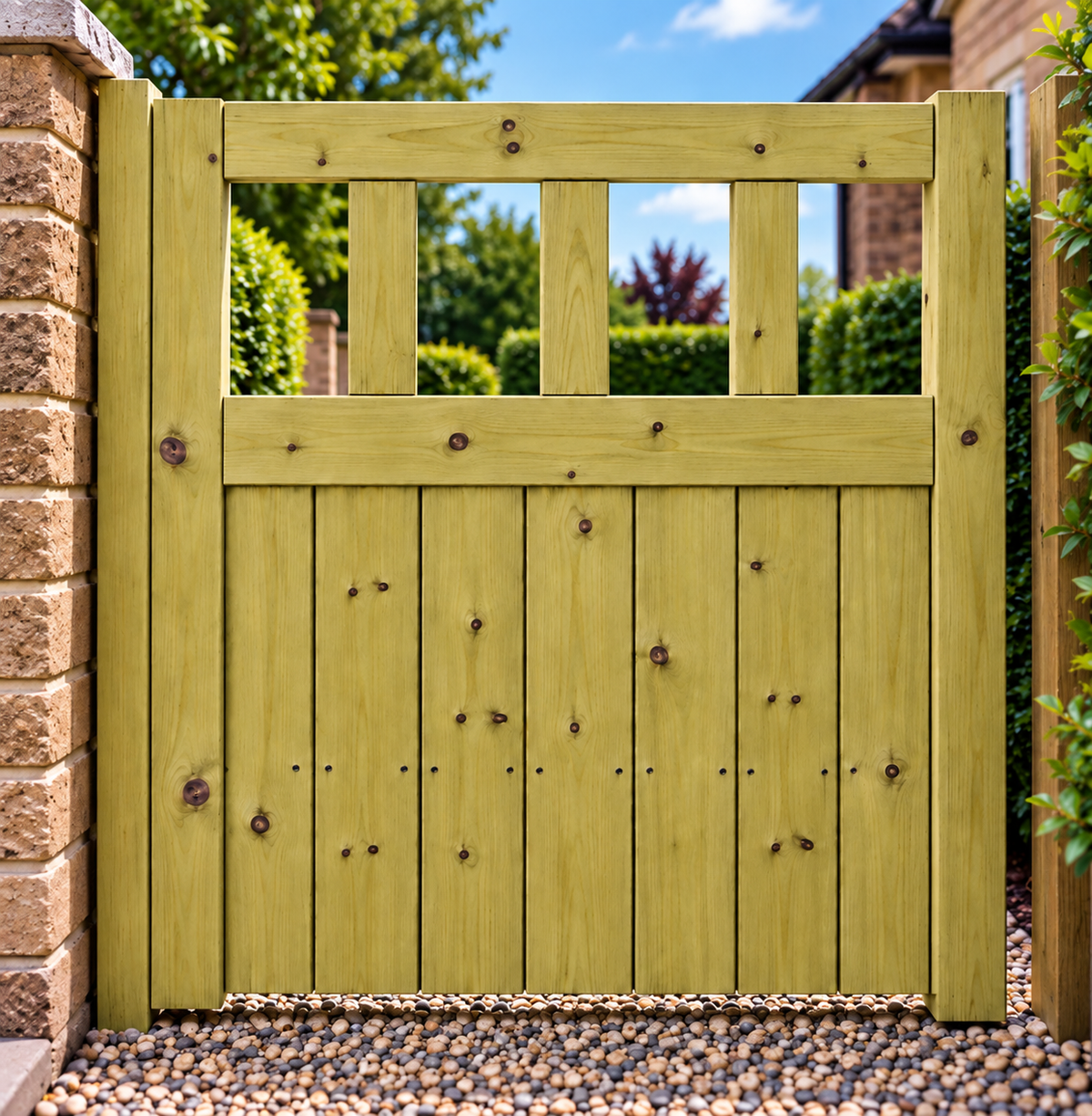 Cottage Style Wooden Garden Gate – Pressure Treated Timber - 3 FOOT